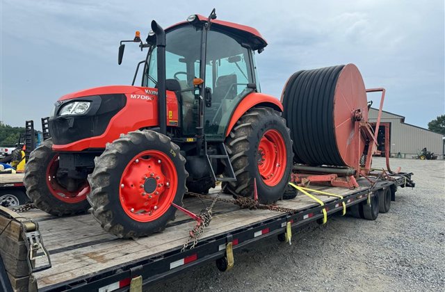 Kubota M7060 Tractor and Irrigation Hose Reel — USA to Mexico — cargo photo 1