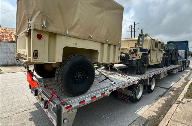 AM General HMMWV and Military Cargo Trailer - Classified Route - cargo photo 1