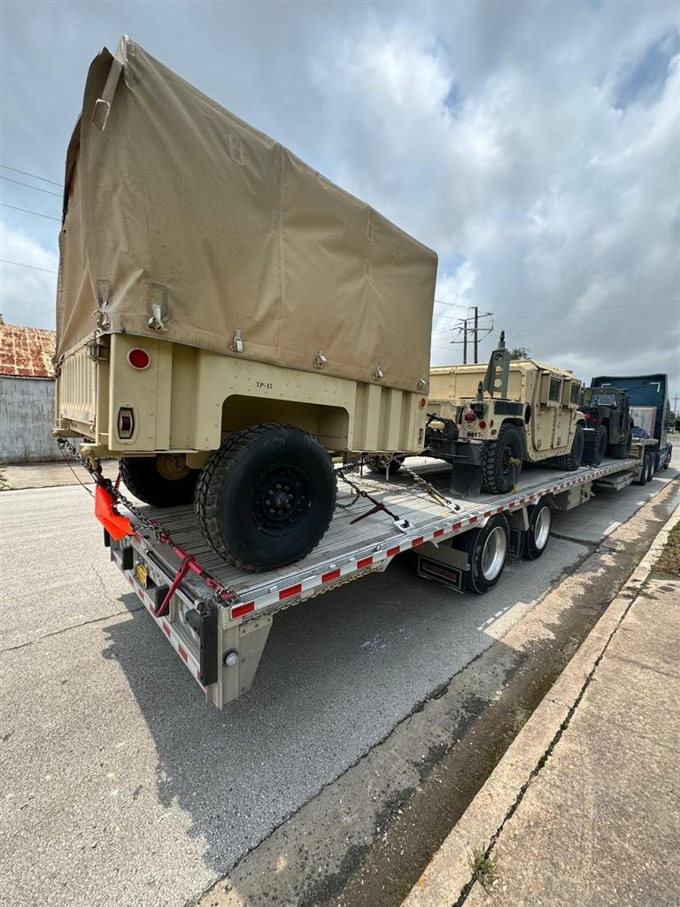 AM General HMMWV and Military Cargo Trailer - Classified Route - cargo photo 1